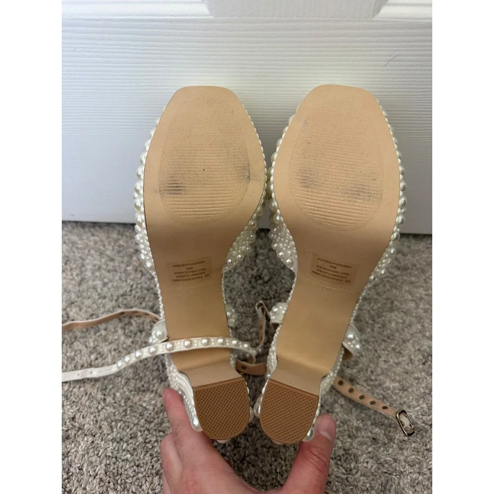 Steve Madden Assured Platform Sandal – Pearl White – Women's Size 8 – Like New - Picture 6 of 7